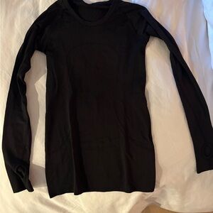 lululemon athletica Black Long Sleeve Top Run Swiftly black